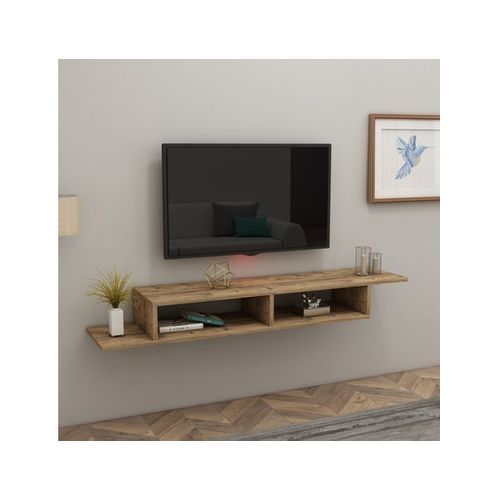 Meuble TV En Bois "muson" - 120 X 29 X 18 Cm - Pin Atlantique