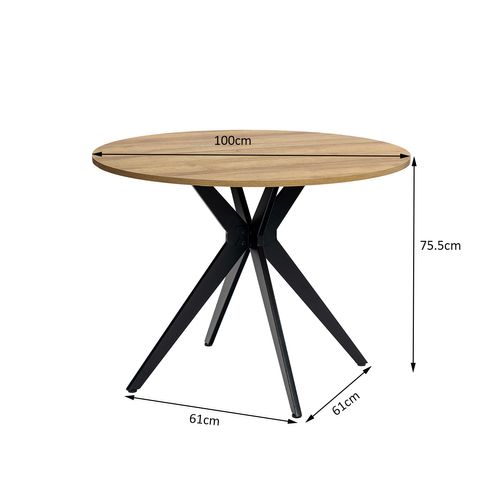 Table Salle à Manger Avec 2 Chaises, Ensemble De 3 Meubles, Bois Clair + Jaune