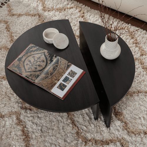 Lot De 2 Tables Basses - Noir - Aloeva