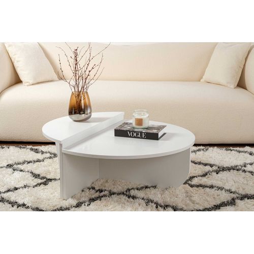 Tables Basses Orion - 60x90x30cm - Lot De 2 - Blanc