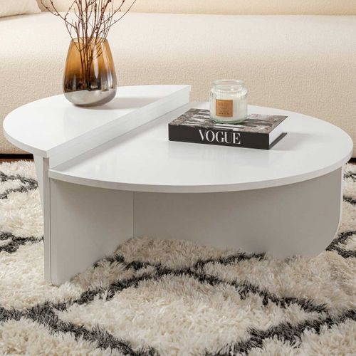 Tables Basses Orion - 60x90x30cm - Lot De 2 - Blanc