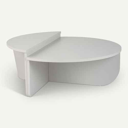Tables Basses Orion - 60x90x30cm - Lot De 2 - Blanc