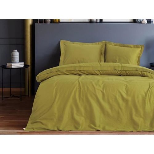 Parure De Lit - 1 Housse De Couette 220 X 240 Cm + 2 Taies D'oreiller 60 X 60 Cm - Vert