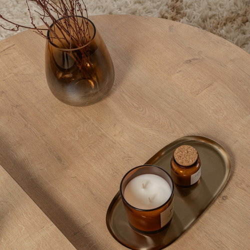 Table Basse En Bois "orion" 90 X 60 X 30 Cm - Chêne à Miel
