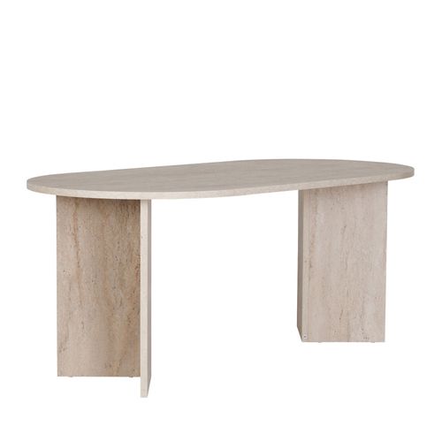 Table à Manger 8 Personnes Effet Travertin