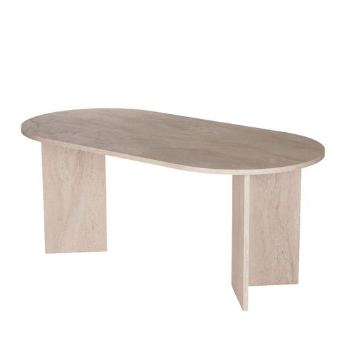 Table à Manger 8 Personnes Effet Travertin