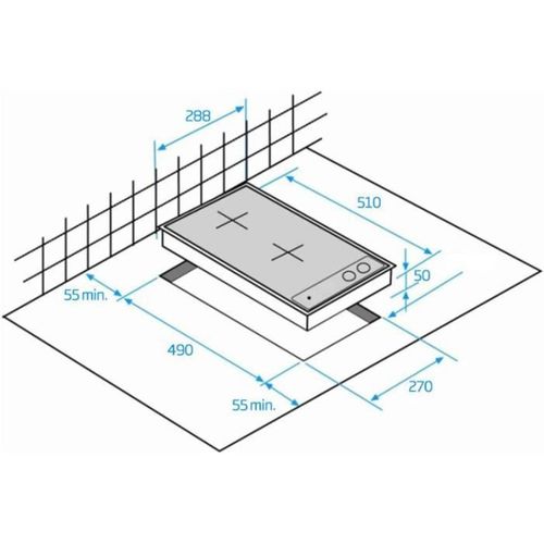 Plaque De Cuisson Induction  - 2 Feux - L30 Cm - HDMI32400dt