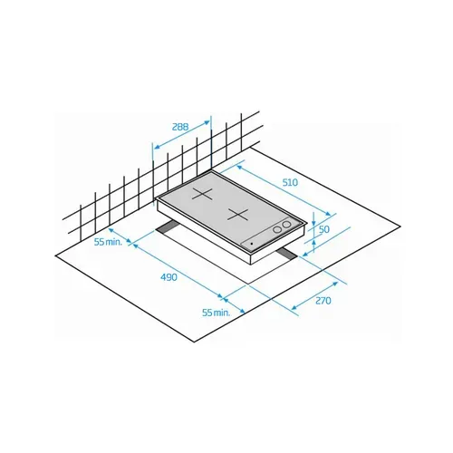 Plaque De Cuisson Induction  - 2 Feux - L30 Cm - HDMI32400dt