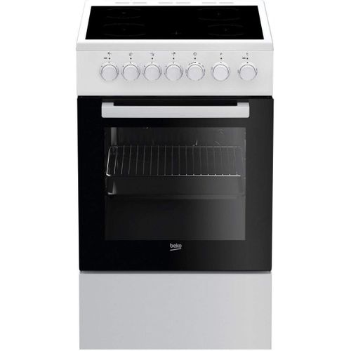 Cuisinière Vitrocéramique 60l 4 Feux Blanc 5800w 50cm - Fss57100gw