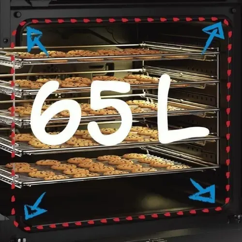 Cuisiniere Pose Libre - 4 Foyers Vitrocéramiques - Four Convection - 65 L - L 50 X H - Fss57100gac