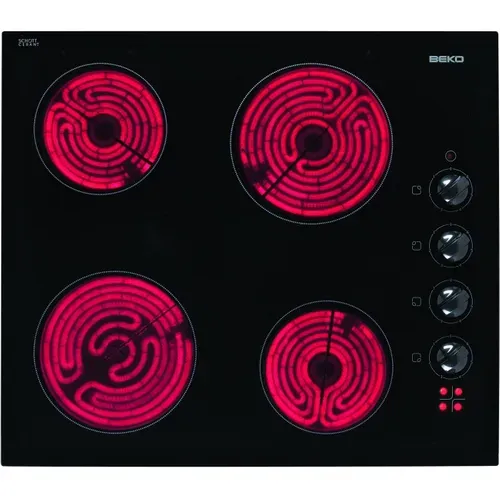 Table De Cuisson Vitrocéramique 58cm 4 Feux 5800w Noir Hic64100