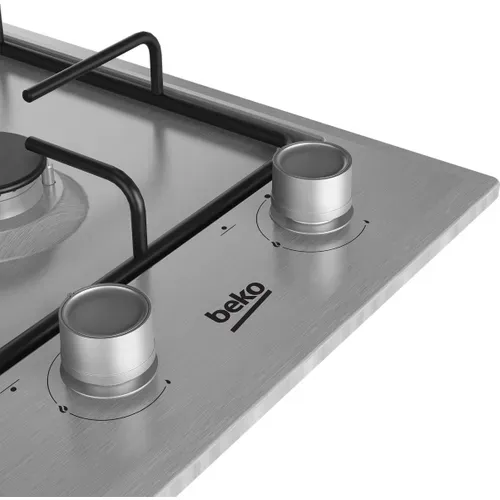 Table de cuisson gaz BEKO HDCG32220FX 2 foyers Inox