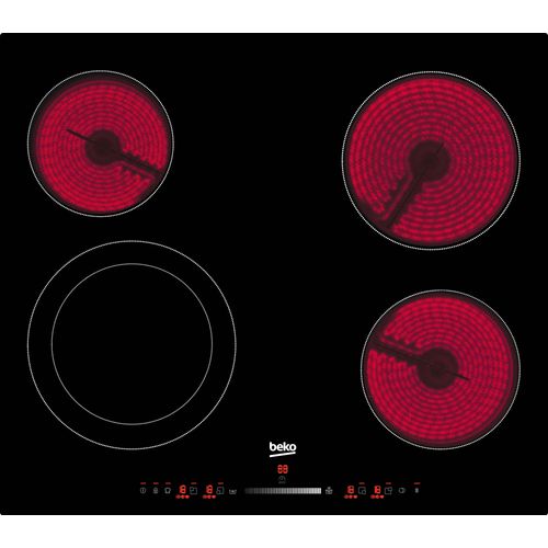 Plaque De Cuisson Vitrocéramique Hic64502t - 4 Foyers Hi-light - 6700w - L58 X P51cm - Noir