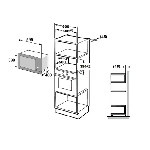 Four Micro-onde Grill Intégrable 25l 900 watts - Bmgb25333x