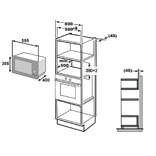 Micro-ondes Gril Encastrable 25l 900w - Bmgb25333dx
