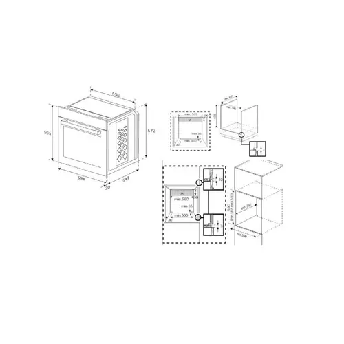 Four Intégrable Multifonction 72l 60cm Inox Bbie12100xd