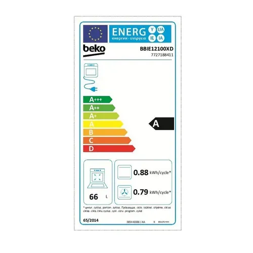 Four Intégrable Multifonction 72l 60cm Inox Bbie12100xd