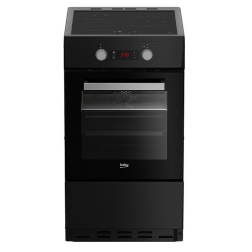 Cuisinière induction BEKO FSE58301BC 3 foyers Noir vue de face