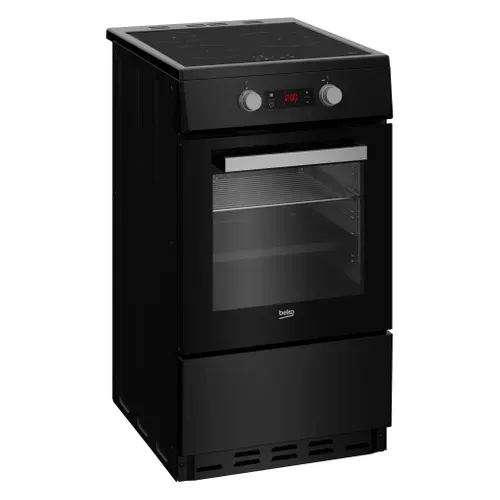 Cuisinière induction BEKO FSE58301BC 3 foyers Noir vue 3/4