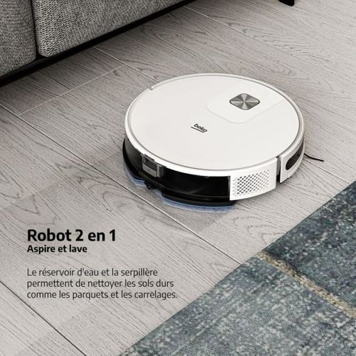 Vrr60314vw - Aspirateur Robot Laveur 2 En 1 Connecté - Autonomie 150 Minutes - 2000 Pa - Blanc