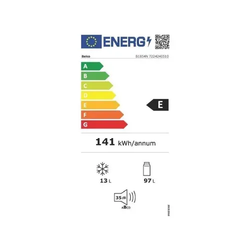 Réfrigérateur 1p intégrable BEKO B1854N vue détaillée