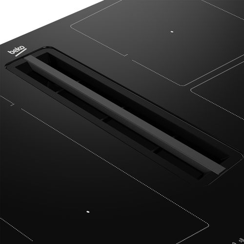 Table induction aspirante BEKO HIXI84700UF vue de profil