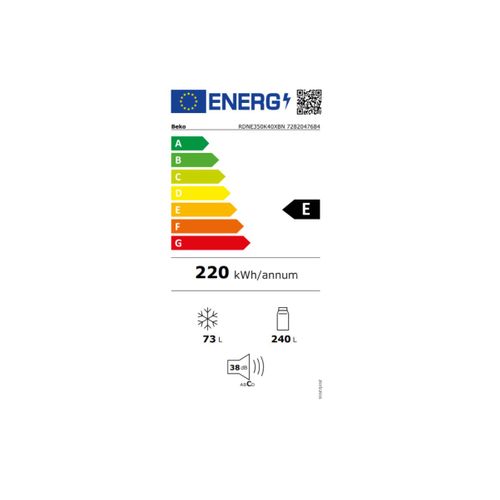 Réfrigérateur 2 Portes 313l Froid ventilé - Rdne350k40xbn