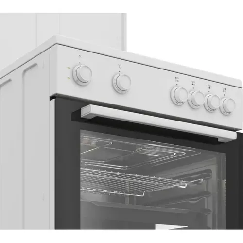 Cuisinière Mixte 73l 3 foyers gaz + 1 électrique Blanc - Fbs63121wd