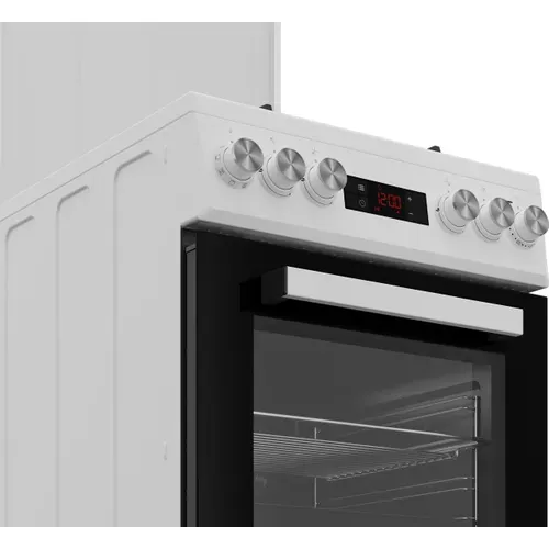 Cuisinière mixte BEKO FSE53321WCS vue détaillée