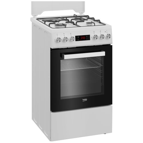 Cuisinière mixte BEKO FSE53321WCS vue 3/4
