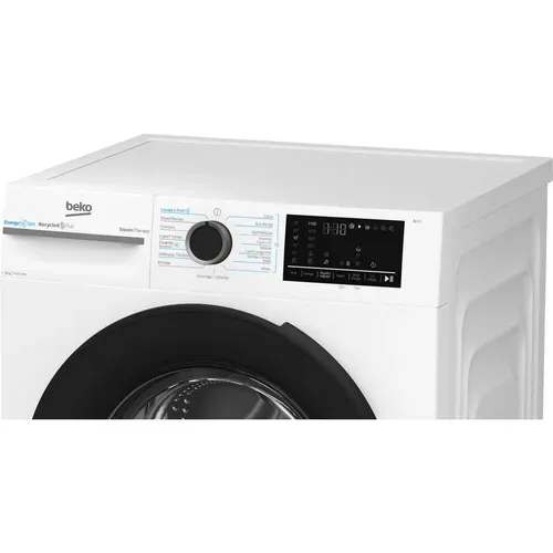 Lave-linge hublot BEKO BM3WFT412411B 12kg vue de profil