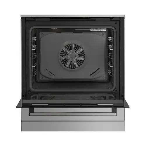 Cuisinière vitrocéramique BEKO CUV6732XG 4 foyers 72L vue accessoires