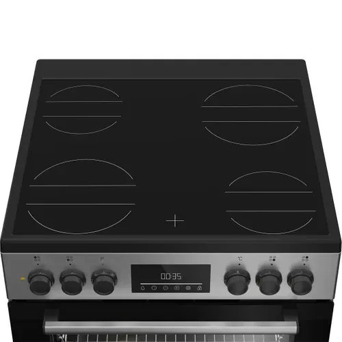 Cuisinière vitrocéramique BEKO CUV6732XG 4 foyers 72L vue détaillée
