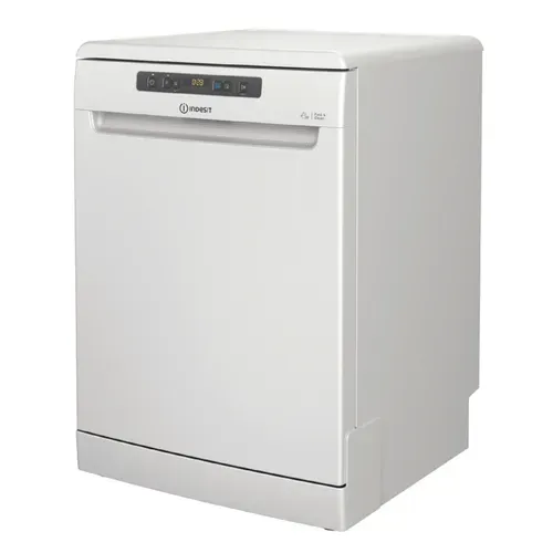 Lave-vaisselle pose libre INDESIT IN2FA14B3N6W 14 couverts vue de profil