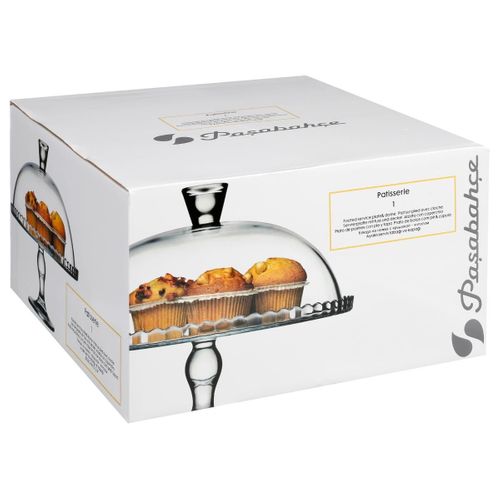 Présentoir à Gâteau Avec Cloche "lara" 32cm Transparent