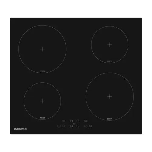 Table de cuisson induction DAEWOO BH6ITF37BNM 4 foyers Noir