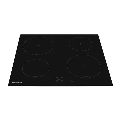 Table de cuisson induction DAEWOO BH6ITF37BNM 4 foyers Noir