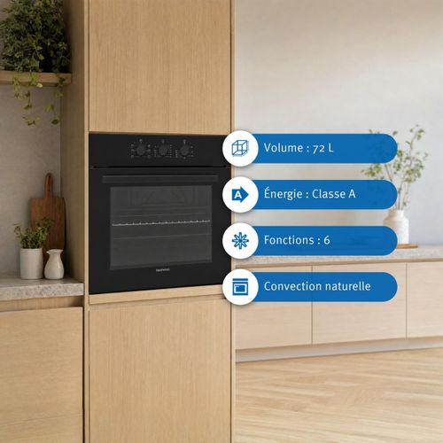 Four encastrable DAEWOO BO6EM15GBNL 72L Noir