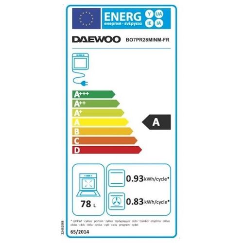 Four Encastrable 78L Pyrolyse Chaleur Pulsée Inox Porte Froide - Bo7pr28minm
