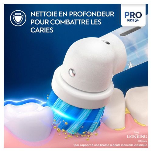 Brosse à Dents Électrique - Vitality Pro 103 - Lion King - 2 Modes - Pour Enfants De 3 Ans Et Plus
