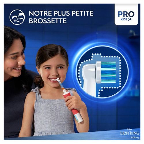 Brosse à Dents Électrique - Vitality Pro 103 - Lion King - 2 Modes - Pour Enfants De 3 Ans Et Plus