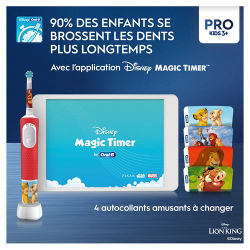 Brosse à Dents Électrique Enfant Le Roi Lion, 3 Ans+, 2 Modes