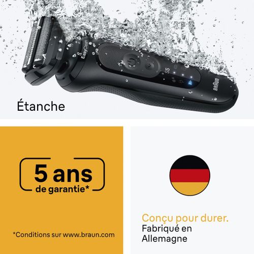 Rasoir Électrique Series 5 Sans Fil - 3 Lames Flexibles, Sensoadapt, Étanche