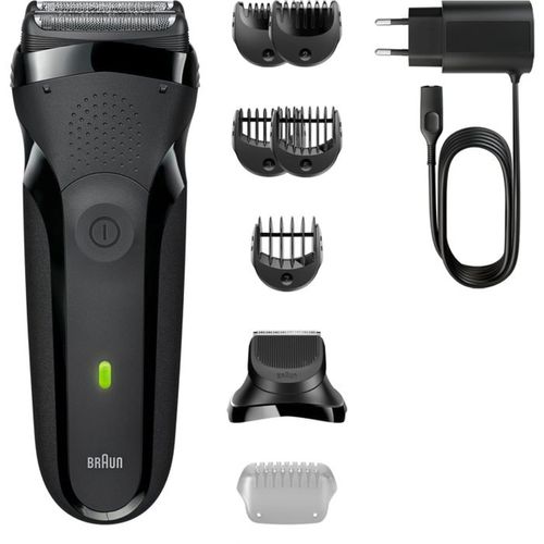 Rasoir Électrique Series 3 300bt - Noir, 30 Min Autonomie, Tondeuse