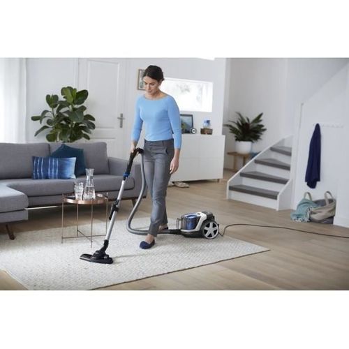 Aspirateur Traîneau Sans Sac Powerpro Compact - 650w - 79 Db - A - Blanc Étincelant - Fc9332/09