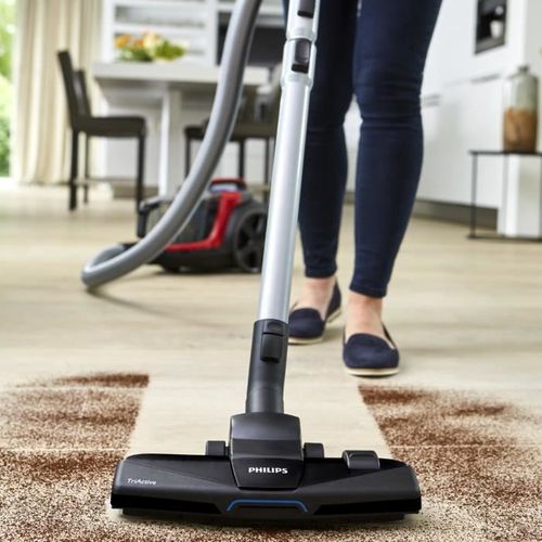 Aspirateur Traîneau Sans Sac Powerpro Expert - 650w - 76 Db - A - Rouge - Fc9729/09