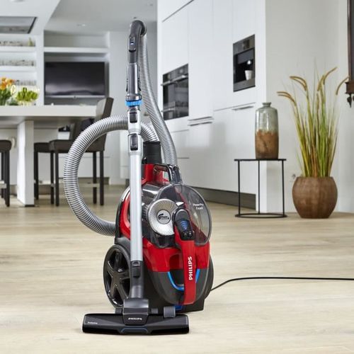 Aspirateur Traîneau Sans Sac Powerpro Expert - 650w - 76 Db - A - Rouge - Fc9729/09