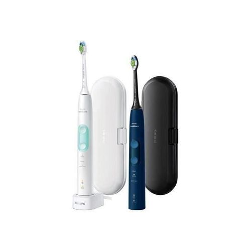 Lot De 2 Brosses À Dents Électriques - Blanche Et Noire - Sonicare Protectiveclean 4500 Hx6851/34