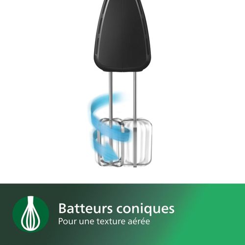 Batteur Électrique 300 W, 5 Vitesses + Turbo, Fouets Inox Et Crochets