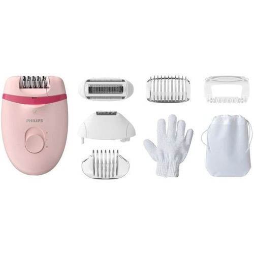 Satinelle Essential Bre285/00 Épilateur Filaire Rose — Opti-light, 2 Vitesses